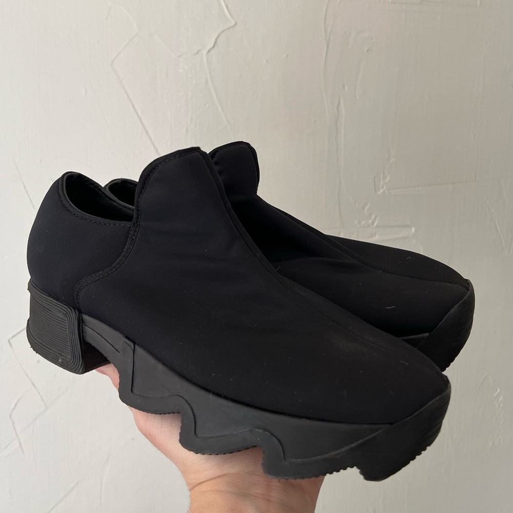 iRi NYC WES Black Low Top Futuristic Neoprene Sneaker Shoes